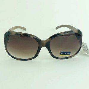 SG00776 NORTHCREST Sunglasses for Women 100% UVA/UVB, Square Black/Brown
